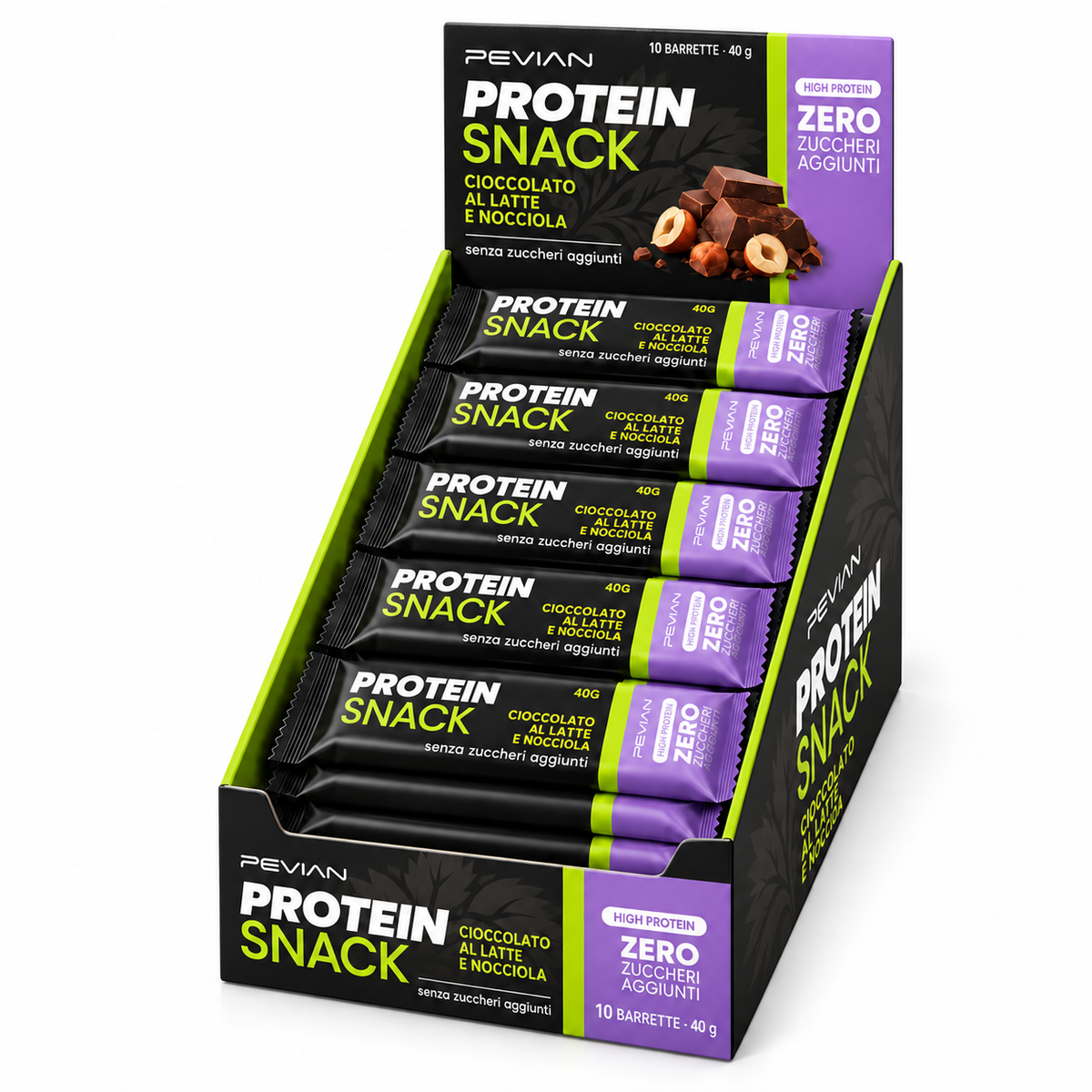 Hazelnut Cream Protein Bar – Cioccolato al Latte e Nocciola (40g) BOX DA 10