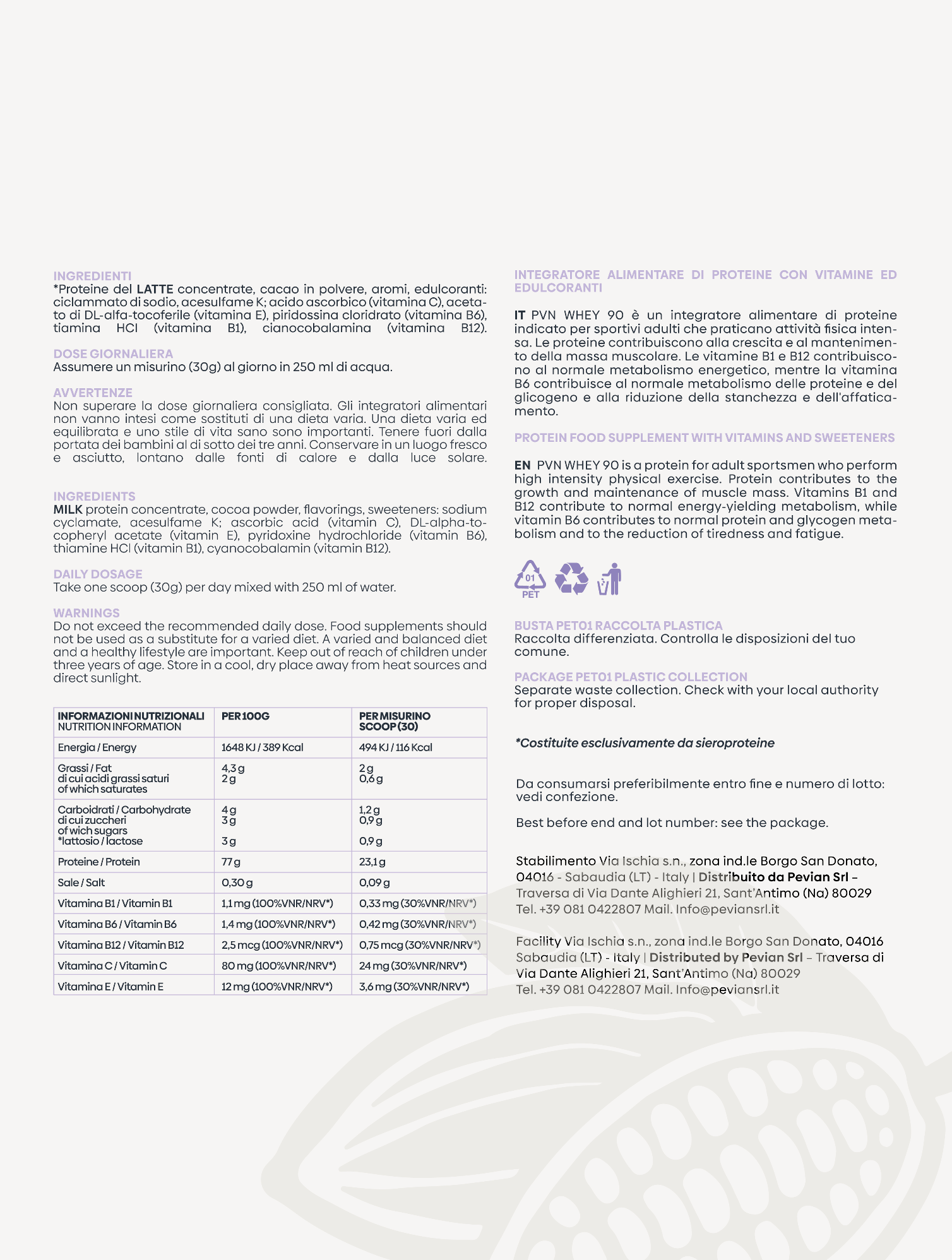 PVN WHEY 90 – Gusto Cacao